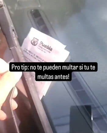 Conductor comparte tip para que no lo multen
